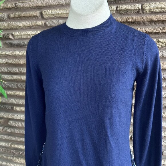 Grey Jason Wu Blue Crewneck Sweater Blouse Attached Size Small - Picture 3 of 9